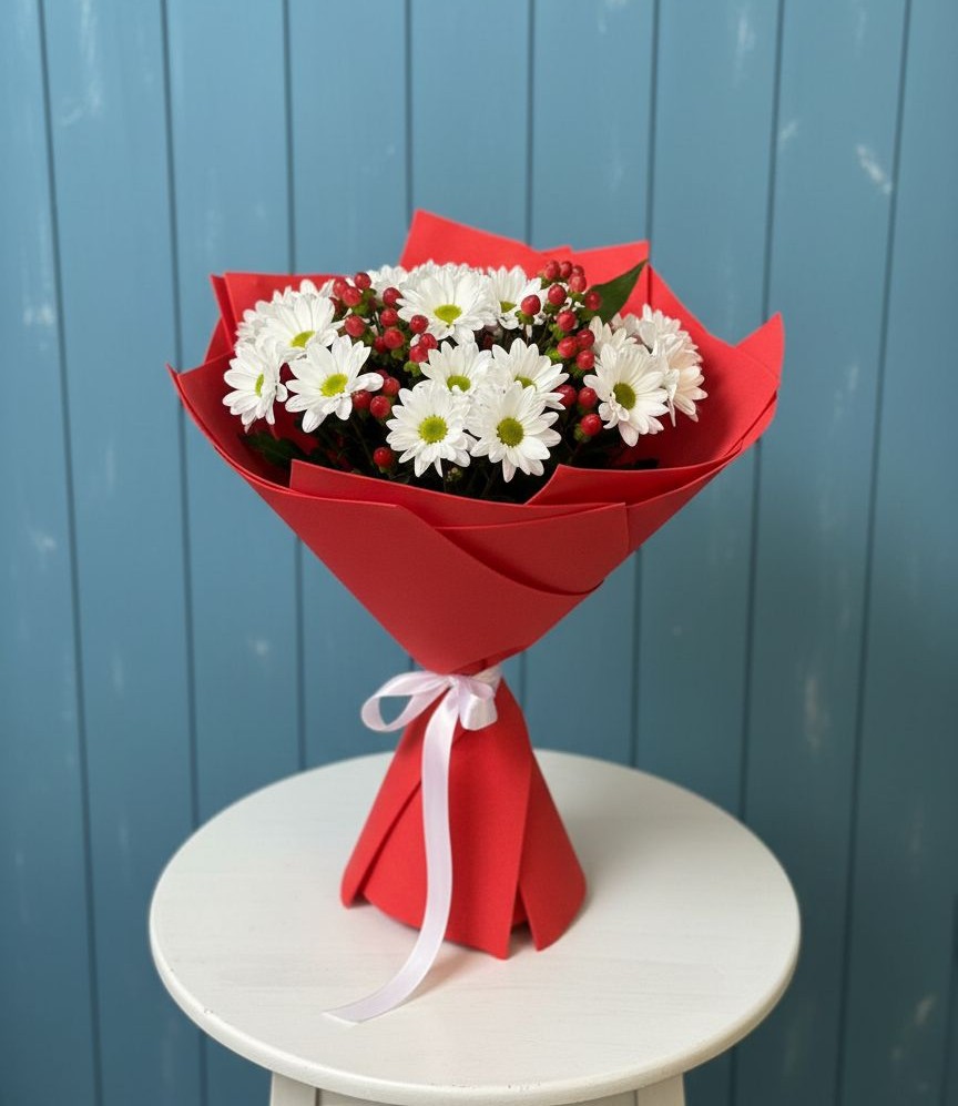 Букет цветов из: Хризантемы в Малке