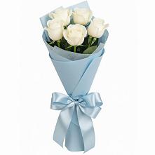 Букет 5 Белых роз Проуд #REPLACE_PRED# Малке