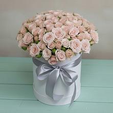 Цветочная композиция из Розы в шляпной коробке #REPLACE_PRED# Малке