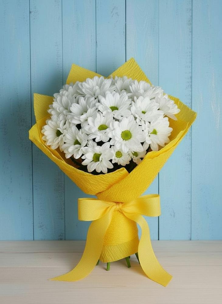 Букет цветов из: Хризантемы в Малке