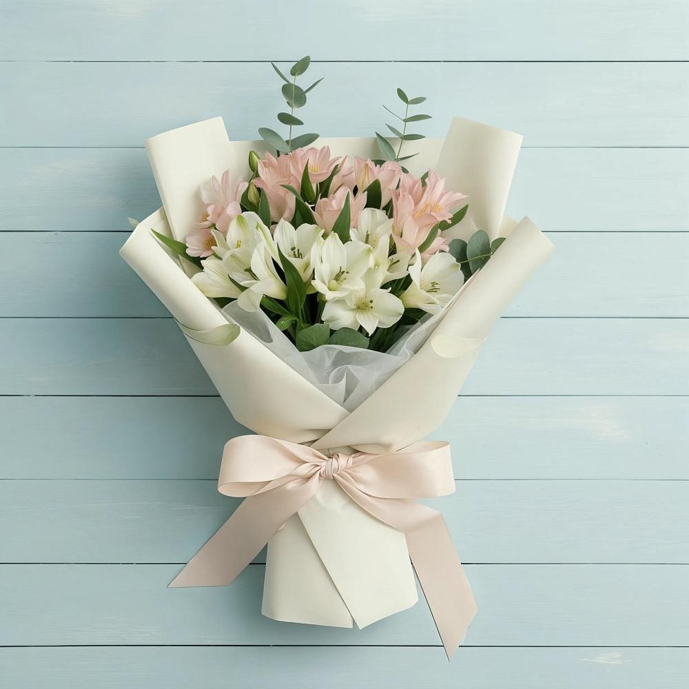 Букет цветов из: Альстромерии в Малке