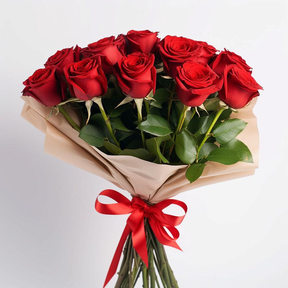 Букет 11 Красных роз Эдлесс Лав в Малке